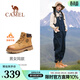 駱駝（CAMEL）【王俊凱同款】馬丁靴男秋冬新款大黃靴女工裝靴登山鞋子會(huì )員 GF122W7790R 金黃 (女款加絨) 37