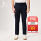 哈吉斯（HAZZYS）男裝 春季款長(cháng)褲商務(wù)通勤男褲子純色休閑褲男ATDZP0CAP01 深藏青色DN 30 （170/74A）