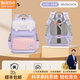 陽(yáng)光8點(diǎn)小學(xué)生書(shū)包1-3年級男女小學(xué)生3-6年級輕便大容量懸浮減負護脊書(shū)包 淺紫配肉粉（1-3年級）