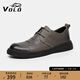 VOLO犀?！緮啻a特價(jià)】男鞋商務(wù)休閑鞋男士皮鞋透氣正裝鞋子男真皮 灰色 39