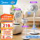 美的（Midea）空氣循環(huán)扇落地扇電風(fēng)扇 家用空調伴侶換氣扇排氣扇空氣流通 臺扇搖頭宿舍辦公室臥室風(fēng)扇輕音節能 【白色旋鈕】3檔風(fēng)速FGA24TS