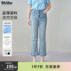 MsShe【面膜牛仔褲】大碼女裝2026新款早春裝胖mm喇叭褲子薄款夏 牛仔淺藍色現貨 4XL
