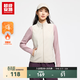 超級安踏加絨運動(dòng)馬甲女士秋冬戶(hù)外修身抓絨保暖內搭外穿背心162546703U 【拉鏈口袋】麥仁灰-2 L /女170