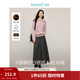 茵曼（INMAN）2025秋冬女裝新款簡(jiǎn)約通勤百褶半身裙A字大擺顯瘦中長(cháng)款裙子 貴族灰-秋冬款 順滑毛感 M