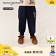Teenie Weenie Kids小熊童裝25年男女寶寶彈力刺繡仿牛仔褲 藏青色 120 cm