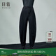 日著(zhù)原創(chuàng  )設計女裝春季新款女士寬松百搭顯瘦褲子女蘿卜哈倫長(cháng)褲 尋游黑 M
