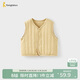 童泰（TONGTAI）嬰兒馬甲秋冬季純棉夾棉男女寶寶衣服背心坎肩馬夾上衣黃色73cm