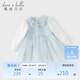 戴維貝拉（DAVE＆BELLA）女童小香風(fēng)連衣裙春網(wǎng)紗公主裙兒童周歲禮服裙子