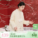 三彩【映月?lián)v素】2025冬季新款90白鵝絨羽絨服寬松短款外套C 米白色 S 155/80A