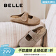 百麗（Belle）柔軟舒適勃肯鞋女商場(chǎng)款舒適低跟包頭拖鞋D7V1DBH5預售 灰色 37 (235mm)
