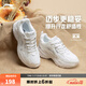 李寧跑步鞋女鞋馬卡龍配色減震回彈透氣網(wǎng)面舒適運動(dòng)鞋情侶復古老爹鞋 云霧白/銀色-3 38
