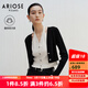 艾諾絲雅詩(shī)【商場(chǎng)同款】2026春季新款通勤假兩件撞色針織衫開(kāi)衫女50218132 黑白色 M