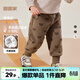 嘟嘟家【柔軟厚實(shí)】?jì)和澴忧锒罴咏q寶寶冬裝嬰兒保暖褲女童男童棉褲 咖色小熊 100