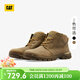 卡特（CAT）新品男士戶(hù)外休閑工裝經(jīng)典牛皮高幫鞋休閑靴商場(chǎng)同款 淺褐色 41