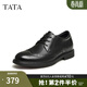 他她（TATA）商務(wù)休閑皮鞋男士經(jīng)典正裝鞋爸爸鞋2024秋季新款72M21CM4 黑色 39