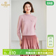 喬萬(wàn)尼針織衫上衣女綿羊毛半高領(lǐng)套頭衫ET4M963102 粉紅色 L