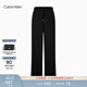 Calvin KleinJeans秋冬女士提花織帶抽繩腰c(diǎn)k抓絨休閑運動(dòng)褲衛褲針織長(cháng)褲 UB1-太空黑 S