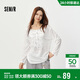 森馬（Semir）長(cháng)袖T恤女夏中長(cháng)款oversize印花2026甜美少女感罩衫109326101003