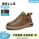 百麗（Belle）男鞋高幫加絨工裝鞋商場(chǎng)同款厚底增高休閑板鞋8MK01DD4 卡其色-單里 40 (250mm)