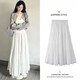 穿搭語(yǔ)錄（Chaundayulu）半身裙女中長(cháng)款夏季高腰公主蓬蓬裙傘裙垂感A字白色蛋糕裙百褶裙 白色  L (126-150斤)