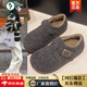 啄木鳥(niǎo)厚底灰色加絨勃肯鞋女2025秋冬新款毛呢鞋增高小個(gè)子保暖博肯棉鞋 灰色.加絨 37 (235mm)