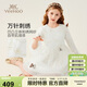 英氏（YEEHOO）女童連衣裙兒童公主裙中大童裝晚禮服刺繡宴會(huì )裙子春 白色 140