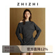 致知ZHIZHI 暮云深 一字領(lǐng)斜肩蝙蝠袖收腰顯瘦優(yōu)雅連衣裙26春新款 夜幕灰 S
