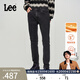 Lee【張凌赫代言】商場(chǎng)同款709修身錐形黑灰暖巖恒溫男保暖牛仔褲 黑灰色 31
