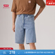 Levi's李維斯工裝新款巴恩風(fēng)男士568休閑寬松直筒牛仔短褲 淺藍色 29