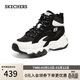 斯凱奇（Skechers）女鞋中幫厚底增高老爹鞋加絨保暖運動(dòng)鞋女靴167595