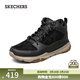 斯凱奇（Skechers）高幫鞋男戶(hù)外休閑靴短靴工裝休閑棉鞋子 65731 黑色/BLK 42