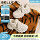 百麗（Belle）馬賽克百搭老爹鞋女2026春新商場(chǎng)款厚底增高休閑鞋F1K1DAM6預售 米白色 36 (230mm)