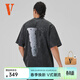 VLONE【 STAPLE】25新品月球大LOGO印花燙鉆時(shí)尚個(gè)性寬松短袖T恤 VLTE25010BK M