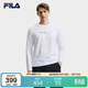 FILA 斐樂(lè )官方男子針織長(cháng)袖衫秋時(shí)尚休閑簡(jiǎn)約基礎圓領(lǐng)長(cháng)T
