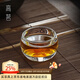 高茗男士喝茶主人杯水晶茶杯日式壓手杯個(gè)侘寂杯普洱茶杯透明玻璃茶碗 60ml 戰鼓杯