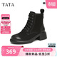 他她（TATA）復古馬丁靴女冬WZQ02DD4 黑色（絨里） 38