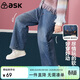 ASK JUNIOR女童褲子2025秋冬水洗牛仔褲兒童闊腿直筒褲加絨長(cháng)褲 藍色 110
