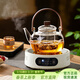 憶壺茶（YIHUTEA）煮茶壺電陶爐煮茶器燒水壺泡茶爐養生壺套裝泡茶壺加厚功夫茶具 1500w白色電陶爐+煮茶壺1.3L