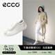 愛(ài)步（ECCO）板鞋女 軟底輕盈耐磨百搭牛皮德訓休閑鞋 柔酷零點(diǎn)220253 HL 白色/灰白色22025352292 39