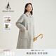 beanpole【新年禮物】含山羊絨  女士商務(wù)職場(chǎng)優(yōu)雅風(fēng)中長(cháng)款牛角扣羊毛大衣 亮灰色 S 160/84A