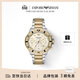 EMPORIO ARMANI阿瑪尼手表男士水鬼系列 輕奢金色運動(dòng)風(fēng)石英表生日禮物AR11606