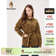 暇步士（Hush Puppies）女裝秋季復古寬松休閑燈芯絨襯衫式外套女 120駝色 M