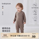babylove嬰兒連體衣春秋季輕薄保暖衣服男女寶寶純色哈衣爬爬服打底睡衣