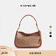 蔻馳（COACH）CARY系列女士經(jīng)典標志斜挎包單肩馬鞍包高級感春季女包 B4/棕黃色 焦糖色(新版）