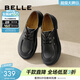 百麗（Belle）氣質(zhì)通勤牛津鞋女商場(chǎng)款舒適羊皮平跟單鞋小皮鞋A7G1DAM4 黑色 35 (225mm)