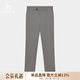 哈吉斯（HAZZYS）男裝 夏款男褲子通勤長(cháng)褲彈力運動(dòng)休閑褲男ATDZP0BBX92 淺灰色LE 33 （175/80A）