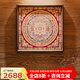 古歌空間 焦點(diǎn)藝術(shù)唐卡金剛壇城玄關(guān)裝飾畫(huà)新中式客廳裝飾畫(huà)唐卡心經(jīng)掛畫(huà)茶室銅彩畫(huà) 唐卡壇城【紅色:智慧】640x640mm 黑胡桃實(shí)木畫(huà)框 銅彩燒工藝+黃銅畫(huà)芯+包安裝