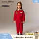Teenie Weenie Kids小熊童裝25年秋冬男女寶索羅娜加絨衛衣褲套裝 紅色 90 cm
