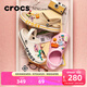 卡駱馳（CROCS）洞洞鞋貝雅卡駱班輕便耐磨一腳蹬休閑鞋|205089 白/深藍-126 37 /38(230mm)