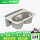固特異（Goodyear）適用理想i6/i8無(wú)線(xiàn)充硅膠墊中控儲物盒前后排水杯架防護內飾配件 理想i6 后排水杯架 白一對